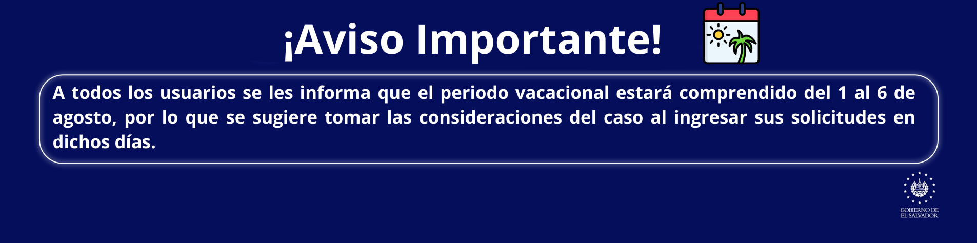 Vacaciones agostinas 2026